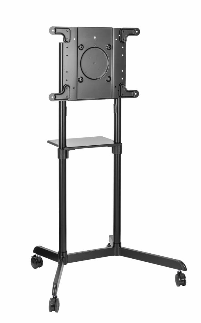 Stand TV mobil Serioux TV11-46TW, parti metalice: Cadru principal vertical, Brațele de prindere VESA, Placa de montaj TV, baza, fixarea se face cu ajutorul accesoriile incluse; dimensiuni: 920x702x1595mm, compatibilitate dimensiune ecran: 37"-70", compatibil VESA: 200x200, 400x200, 300x300