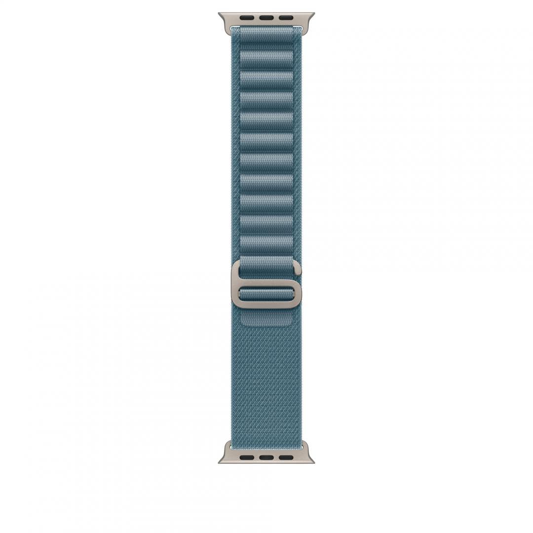 Curea pentru Apple Watch 49mm Light Blue Alpine Loop - Small - Natural TitaniumFinish