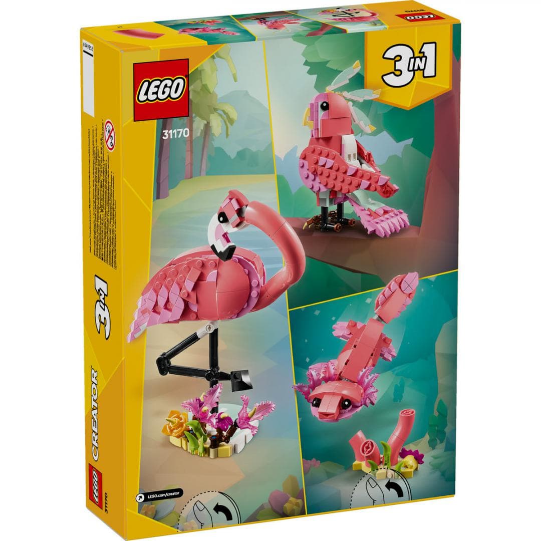 ANIMALE SALBATICE: FLAMINGO ROZ, LEGO 31170 — miniatură