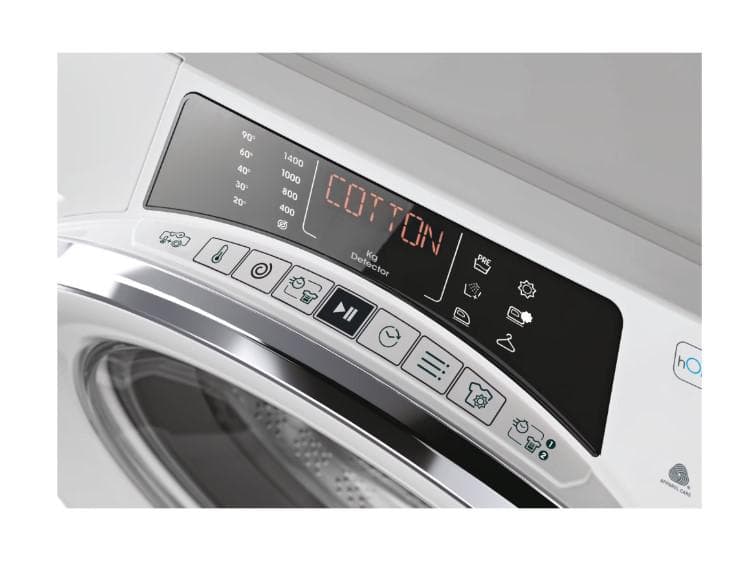 Masina de Spalat cu Uscator Candy ROW4856DWMCT/1-S RapidO, 8+5kg, 1400, DA, BPM, MPS, 6 Digit, WiFi+BT, Steam, White+White + chrome ring — miniatură
