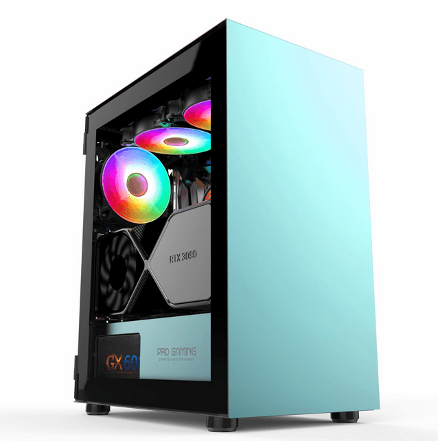 Carcasa PRO GAMING MYRMIDON, RGB, Mini Tower, Verde