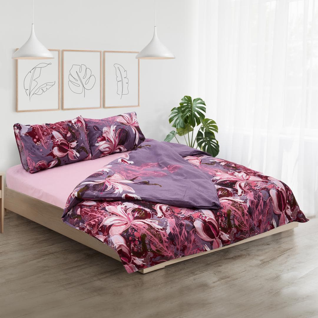 Lenjerie kingsize bumbac,132 TC,Magnolia — miniatură