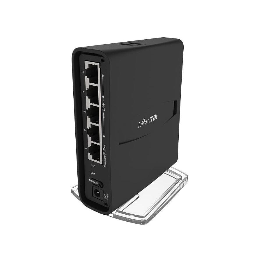 Wireless Access Point Mikrotik RBD52G-5HACD2HND-TC, hAP ac2 lite Newdesign universal case allows unit to be positioned either horizontally(desktop) or vertically (tower case), 5 x RJ45 10/100/1000 + 1 x port USB