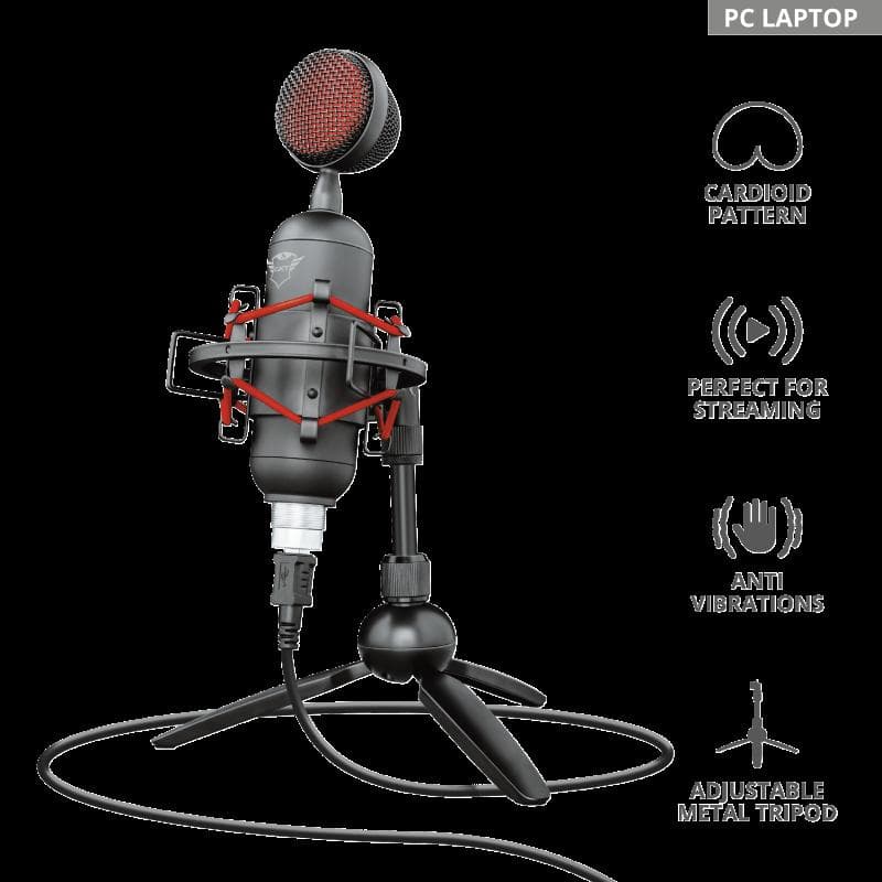 Microfon Trust GXT 244 Buzz, tip Cardioid, USB, Noise Reduction — miniatură