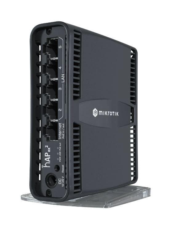 Wireless Access Point Mikrotik C52IG-5HAXD2HAXD-TC, hAP aX2 AX1800, WI- FI6, Standarde wireless: Cpu: 864 MHz 4 core, sistem operare: RouterOS (v7 only), 1 GB ram, memorie 128Mb NAND, Dual band: 5Ghz 802.11a/n/ac/ax, 2.4Ghz  802.11b/g/n/ax, data rate: 5 Ghz  1200 Mbit/s, 2.4 Ghz 574 Mbit/s