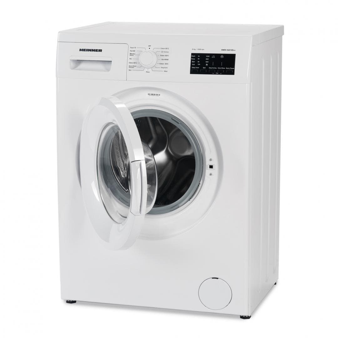 Masina de spalat rufe HEINNER HWM-V6010D++, 6 kg, 1000 rpm, Clasa: D, Alb — miniatură