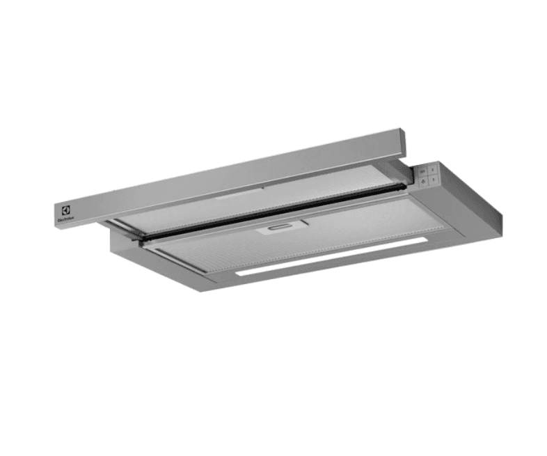 Hota telescopica incorporabila; Seria 600; 60 cm; 1 motor; 3 viteze; 2 filtre de aluminiu lavabile; Putere de absorbtie - 600 mc/h; Inox
