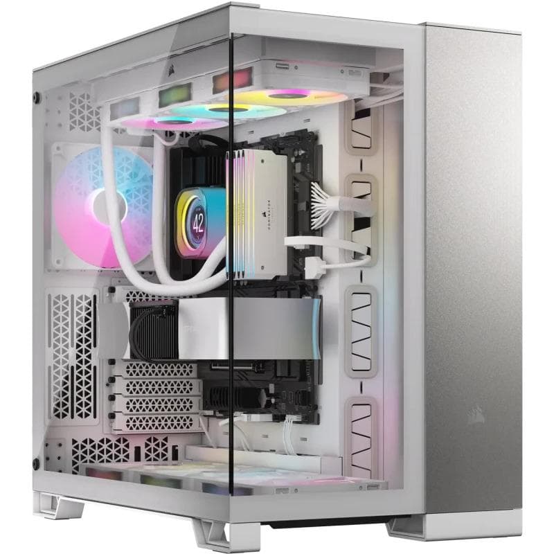 Carcasa CORSAIR 6500X, RGB, Mid Tower, White — miniatură