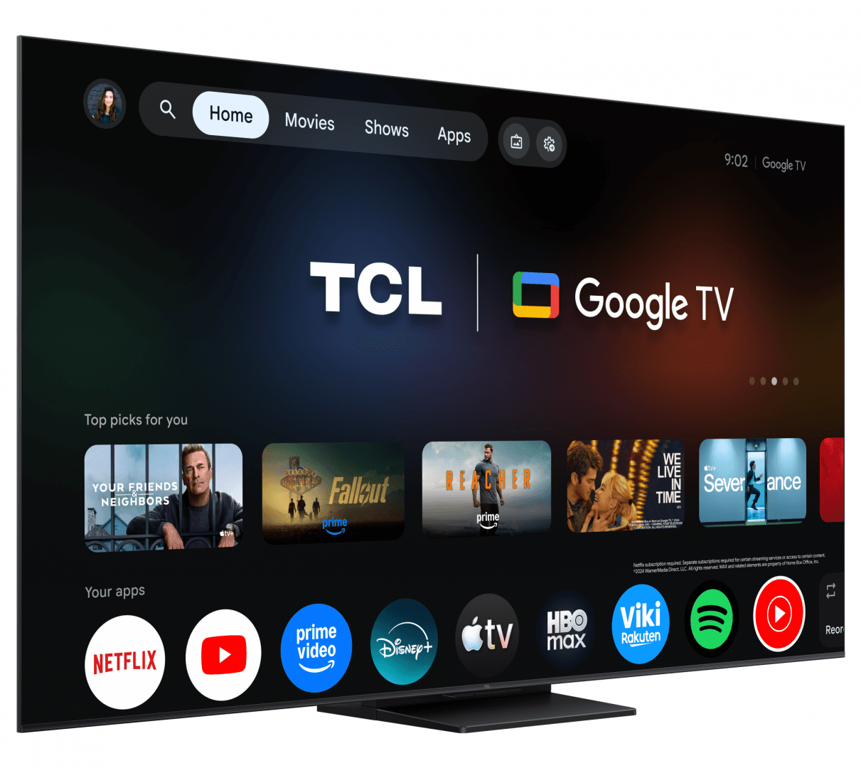 Televizor TCL SQD-MiniLED 65MSQLED80L, 164 cm, Smart Google TV, 4K, Onkyo (Model 2026) — miniatură