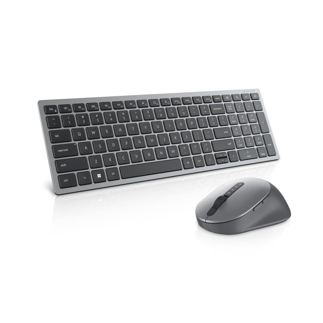 Kit Wireless tastatura si mouse Dell KM7120W, taste numerice, gri — miniatură
