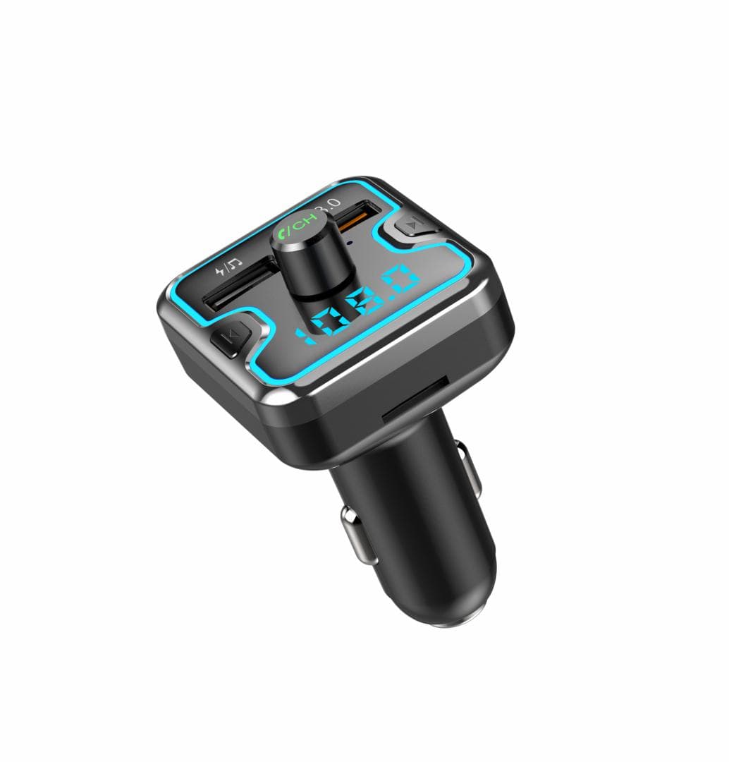 Modulator FM Serioux AMFM45, Bluetooth V5.0, conectare automată, raza de actiune de până la 5 metri, voltaj intrare: DC 12/24V, ieșire: USB QC3.0, frecvența FM: 87.5MHz - 108.0MHZ, format muzica: MP3/WMA/WAV, USB audio (pana la 32 GB), slot MicroSD ( pana la 32 GB), microfon incorporat, functii — miniatură