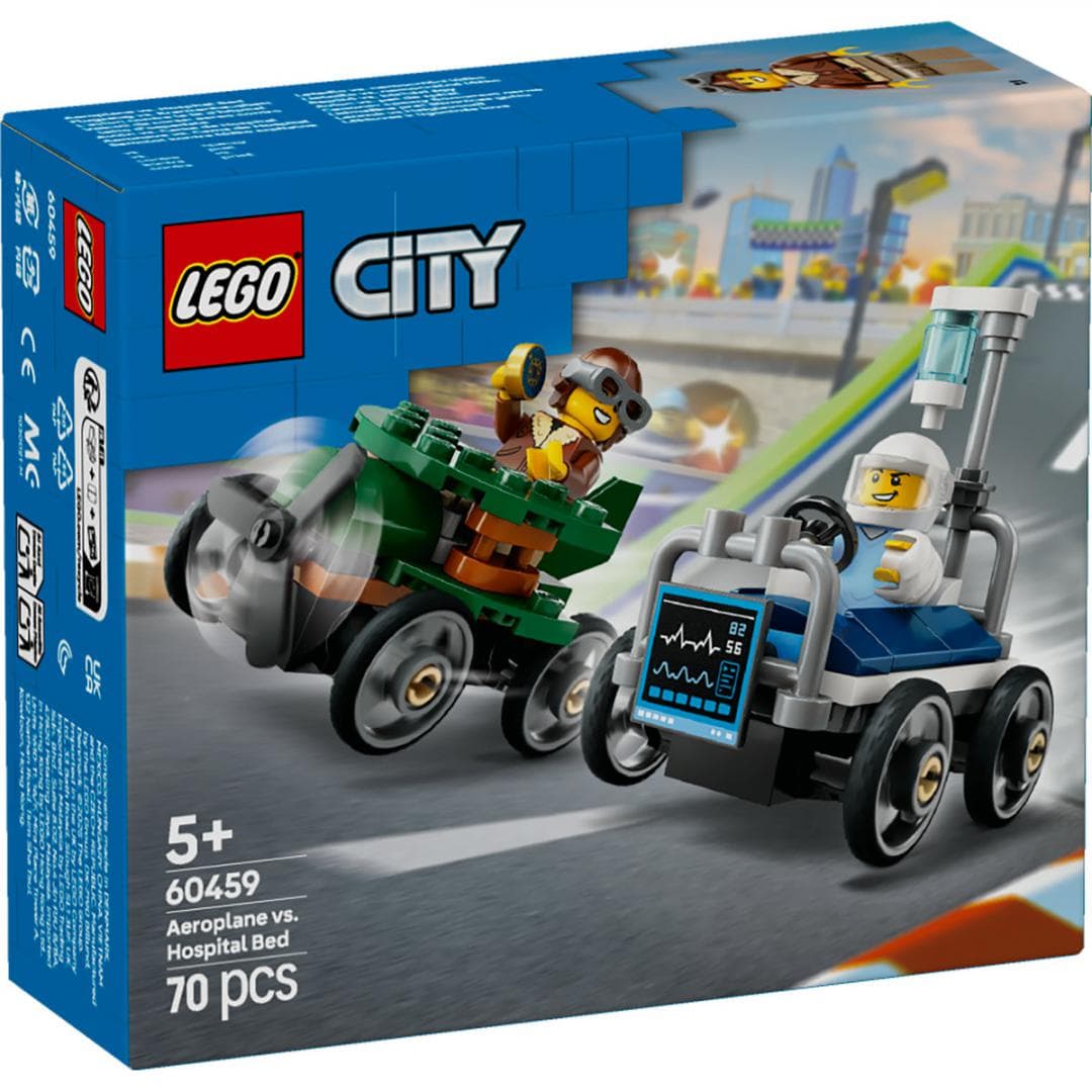PACHET DE CURSE AVION VS. PAT DE SPITAL, LEGO 60459 — miniatură