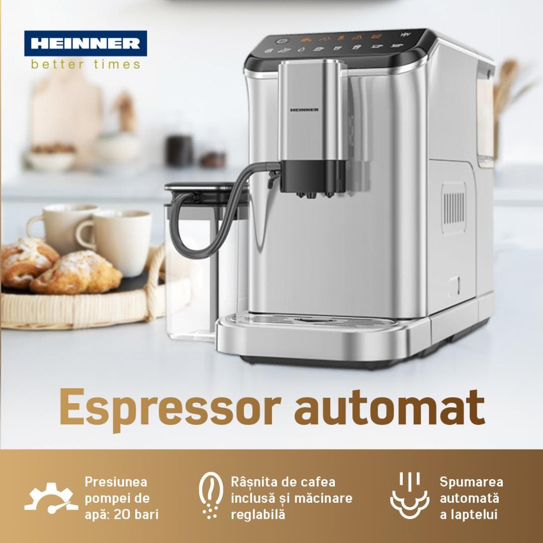 ESPRESSOR AUTOMAT HEINNER GENESIS HEMA-D20DGREY — miniatură