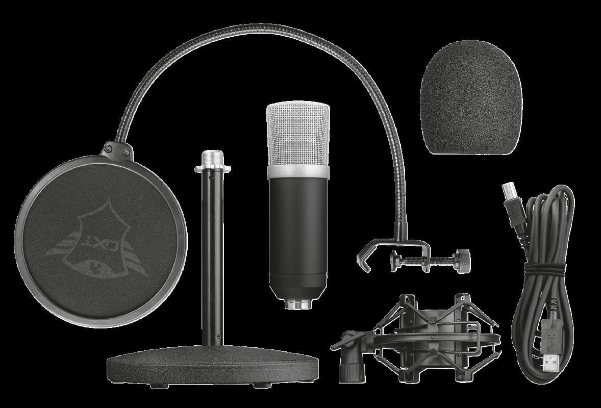 Microfon Trust GXT 252 Emita Streaming, tip Condenser, USB — miniatură