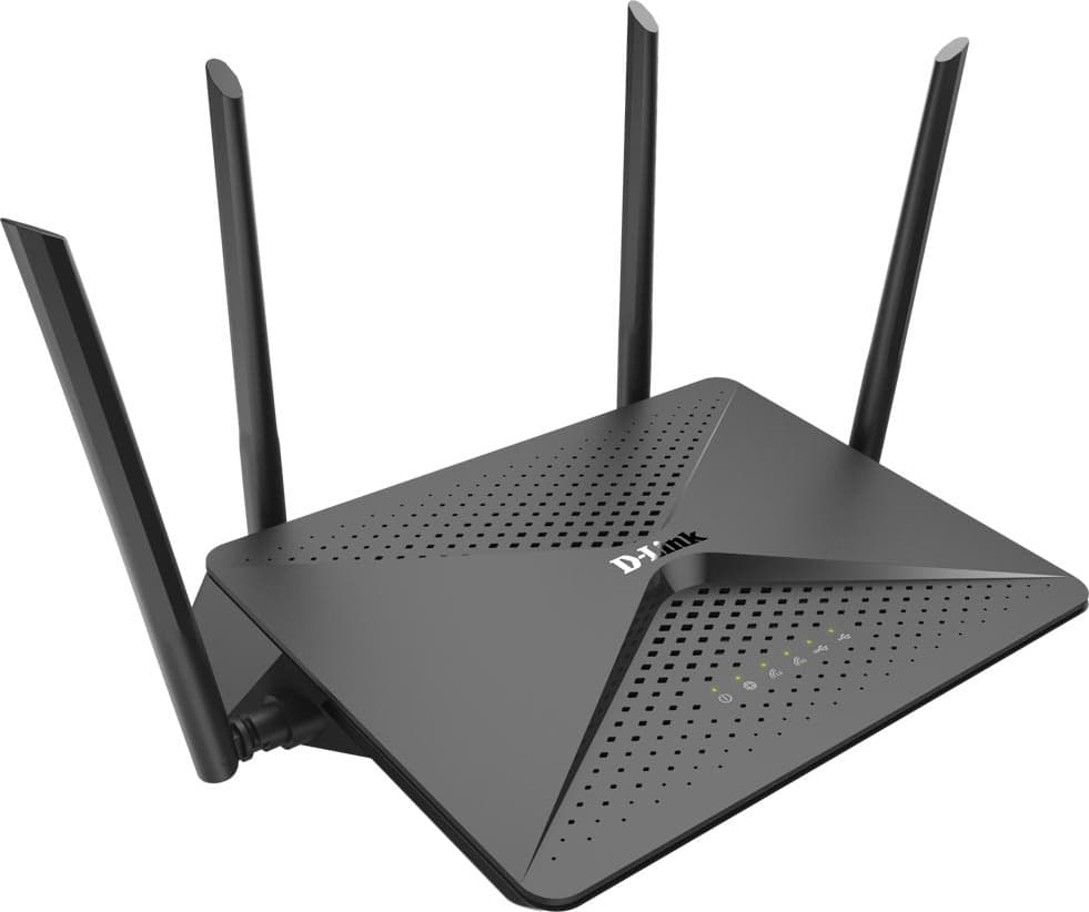 ROUTER D-LINK wireless 2600Mbps, 4 porturi Gigabit, 4 antene externe, Dual Band AC2600 (1733/800Mbps), AC SmartBeam, MU-MIMO, USB 3.0, black "DIR-882" — miniatură