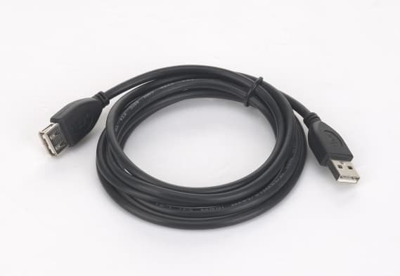 CABLU USB GEMBIRD prelungitor, USB 2.0 (T) la USB 2.0 (M), 1.8m, conectori auriti, negru, "CCP-USB2-AMAF-6"