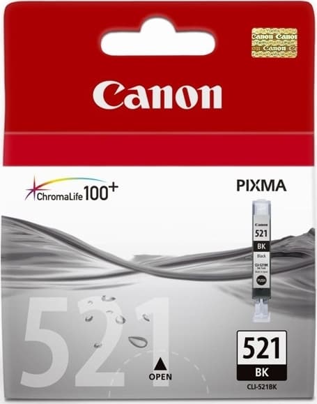 Cartus Cerneala Original Canon Black, CLI-521B, pentru iP3600|iP4600|MP540|MP620, "BS2933B001AA"