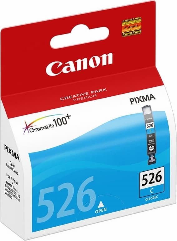 Cartus Cerneala Original Canon Cyan, CLI-526C, pentru Pixma IP4850|IP4950|IX6550|MG5150|MG5250|MG5350|MG6150|MG6250|MG8150|MG8250|MX715|MX885|MX895, "BS4541B001AA"