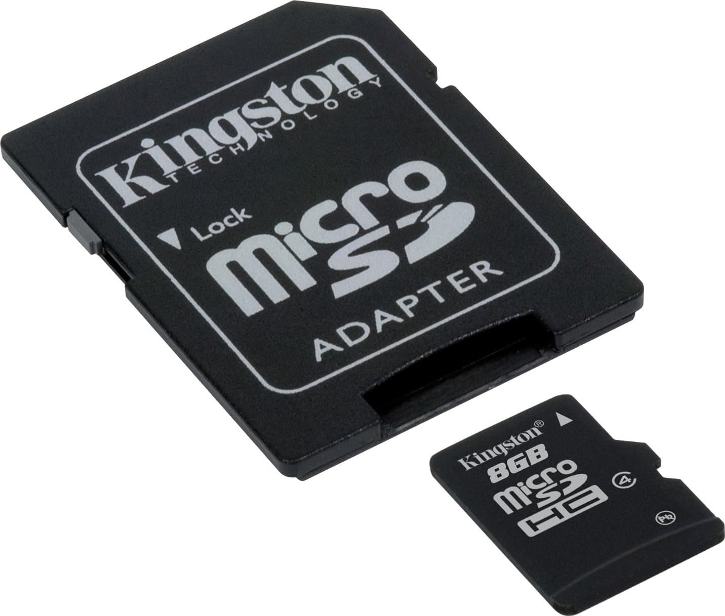 CARD MicroSD KINGSTON, 8 GB, MicroSDHC, clasa 4, standard nu e cazul, "SDC4/8GB" — miniatură