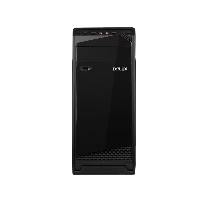 CARCASA DELUXE Middle Tower ATX, 450 (230W for 450W Desktop PC), USB 2.0 x 2 | Jack 3.5mm x 2, fara accesorii, "DW605" — miniatură