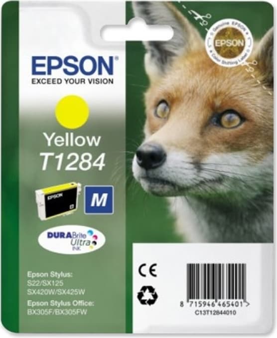 Cartus Cerneala Original Epson Yellow, T1284, pentru S22|SX125, "C13T12844011"