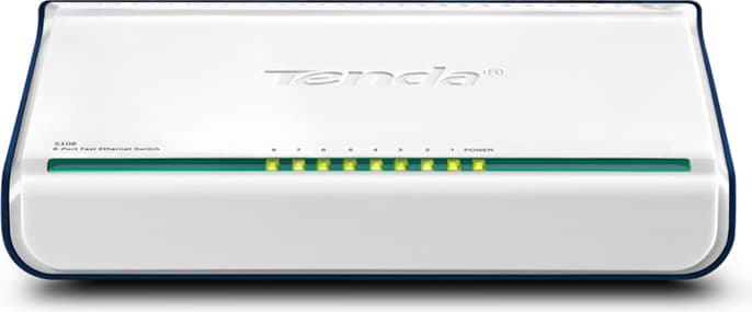 SWITCH Tenda 8 porturi 10/100 Mbps, fanless "S108" — miniatură