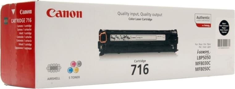 Toner Original Canon Black, CRG-716B, pentru LBP-5050|MF-8030|MF-8040|MF-8050|MF-8080, 2.3K, "CR1980B002AA"
