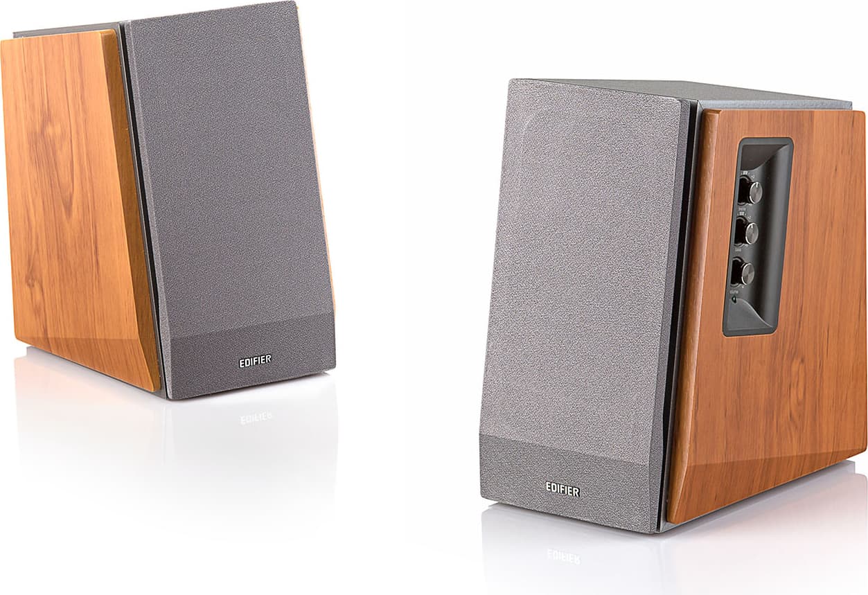 BOXE EDIFIER 2.0, RMS: 60W (2 x 13W, 2 x 17W), telecomanda wireless, volum, bass, treble, dual RCA, brown, "R1600TIII" — miniatură