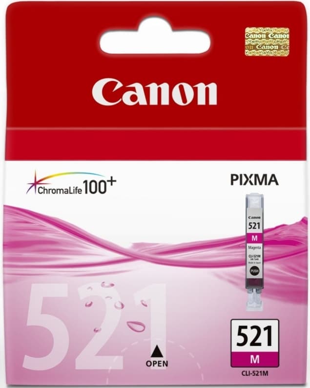 Cartus Cerneala Original Canon Magenta, CLI-521M, pentru iP3600|iP4600|MP540|MP620, "BS2935B001AA"