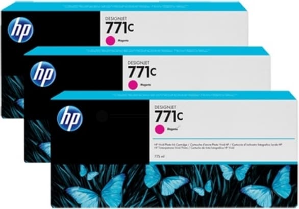 Tri-Pack Original HP Magenta, nr.771C, pentru DesignJet Z6200, "B6Y33A"