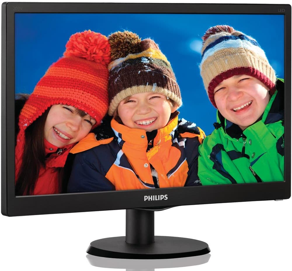 MONITOR PHILIPS 19.5", home, office, TN, HD+ (1600 x 900), Wide, 200 cd/mp, 5 ms, VGA, "203V5LSB26/10" — miniatură