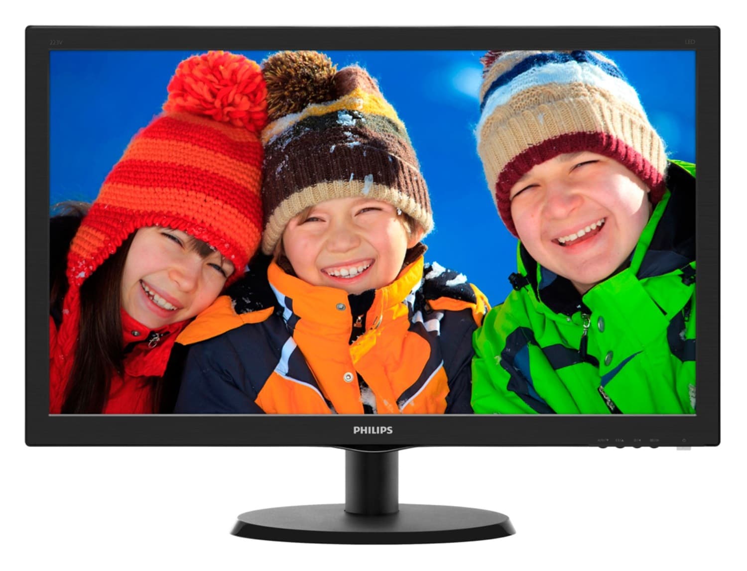 MONITOR PHILIPS 21.5", home, office, TN, Full HD, Wide, 200 cd/mp, 5 ms, VGA, "223V5LSB2/62"