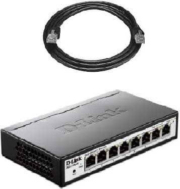 SWITCH D-LINK SMART 8 porturi Gigabit carcasa metalica, "DGS-1100-08" — miniatură