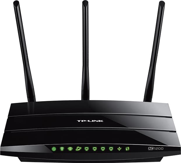 ROUTER TP-LINK wireless 1200Mbps, 4 porturi Gigabit, 3 antene externe, Dual Band AC1200 "Archer C1200" — miniatură