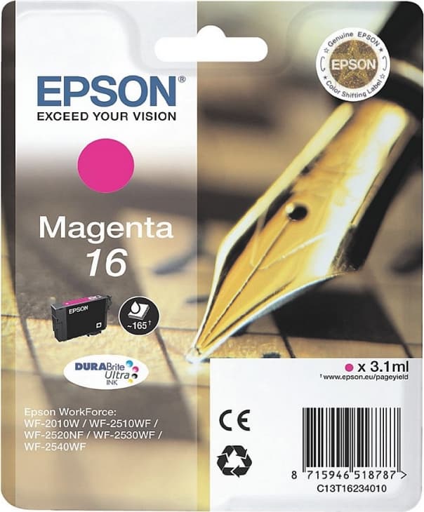 Cartus Cerneala Original Epson Magenta, T1633, pentru WF2540, "C13T16334010"