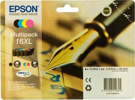 Cartus Cerneala Original Epson CMYK, T1636, pentru WF2540, "C13T16364010"