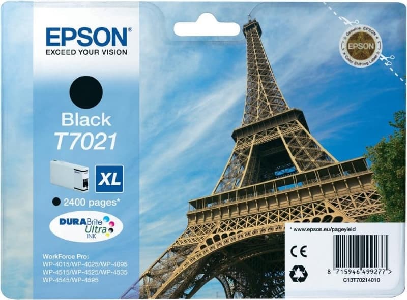 Cartus Cerneala Original Epson Black, T7021, pentru WP4000|4500, "C13T70214010"