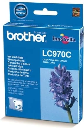 Cartus Cerneala Original Brother Cyan, LC970C, pentru DCP-135C|150C|153C|157C|235C|260C|MFC-260C, 300, "LC970C"