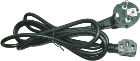 CABLU alimentare GEMBIRD 1.8m, intrare Shucko, iesire C13 (conector 90 grade), 10A, certificare VDE, bulk, black, "PC-186A-VDE" — miniatură