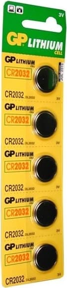 BATERIE GP BATTERIES BUTONI (CR2032), 3V litiu, 5 buc., "GPCR2032-BL5" (include TV 0.05lei)