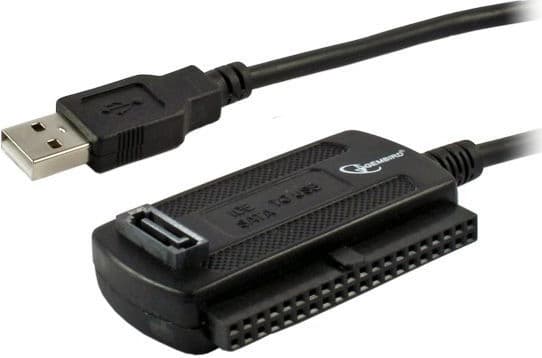 CABLU USB GEMBIRD adaptor, USB 2.0 (T) la IDE (M) ori S-ATA (M), 30cm, adaptor USB la unitati 2.5"/3.5", negru, "AUSI01"