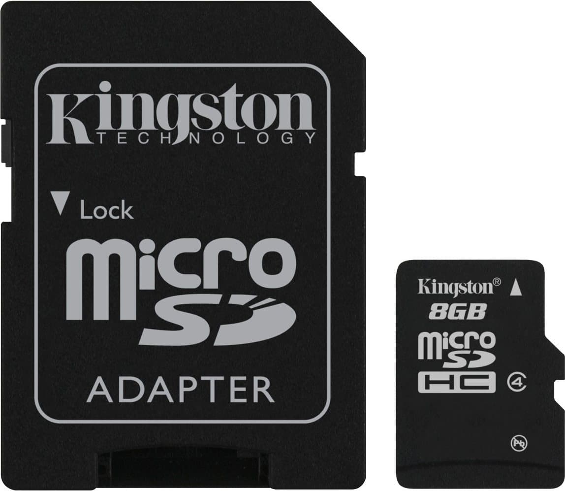 CARD MicroSD KINGSTON, 8 GB, MicroSDHC, clasa 4, standard nu e cazul, "SDC4/8GB"