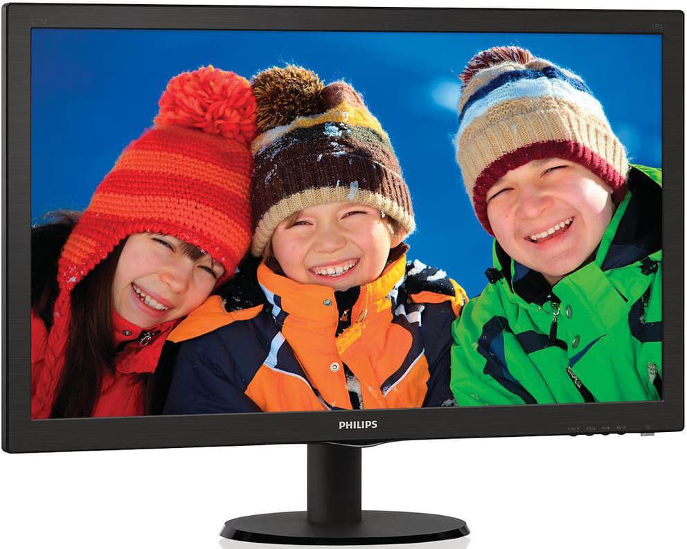 MONITOR PHILIPS 27", home, office, TN, Full HD (1920 x 1080), Wide, 300 cd/mp, 1 ms, VGA, HDMI, "273V5LHSB/00" — miniatură