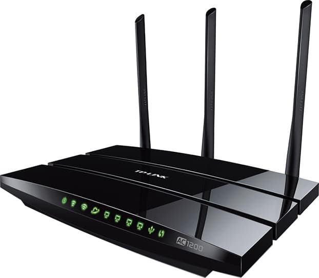ROUTER TP-LINK wireless 1200Mbps, 4 porturi Gigabit, 3 antene externe, Dual Band AC1200 "Archer C1200" — miniatură