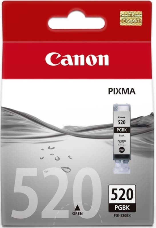 Cartus Cerneala Original Canon Black, PGI-520B, pentru Pixma IP3600|IP4600|IP4700|MP540|MP550|MP560|MP620|MP630|MP640|MP980|MP990|MX860|MX870, "BS2932B001AA"