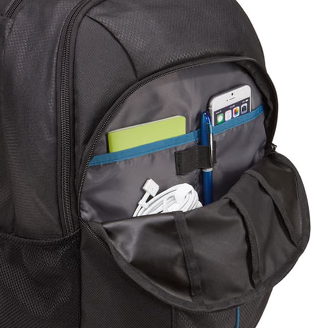 RUCSAC CASE LOGIC, pt. notebook de max. 17.3 inch, 2 compartimente, buzunar frontal | buzunar lateral x 2 | buzunar dorsal, waterproof, poliester, negru, 3203405 "PREV-217 BLACK/MIDNIGHT" 45504690 — miniatură
