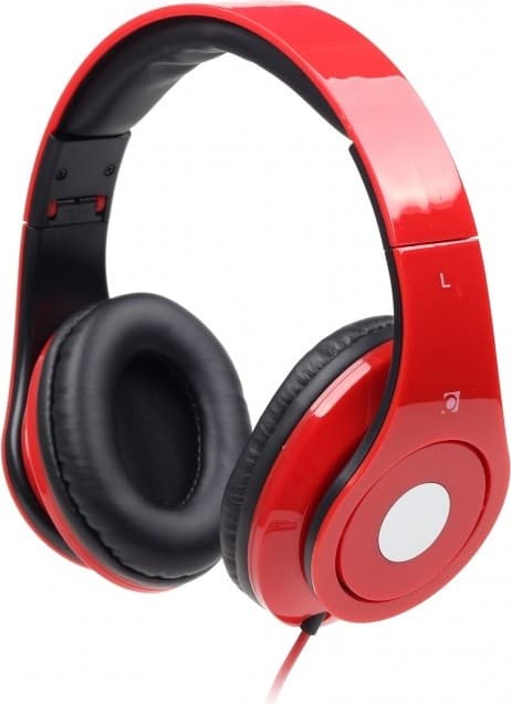 CASTI Gembird, "Detroit", cu fir, standard, utilizare multimedia, smartphone, microfon pe fir, conectare prin Jack 3.5 mm, negru / rosu, "MHS-DTW-R" — miniatură