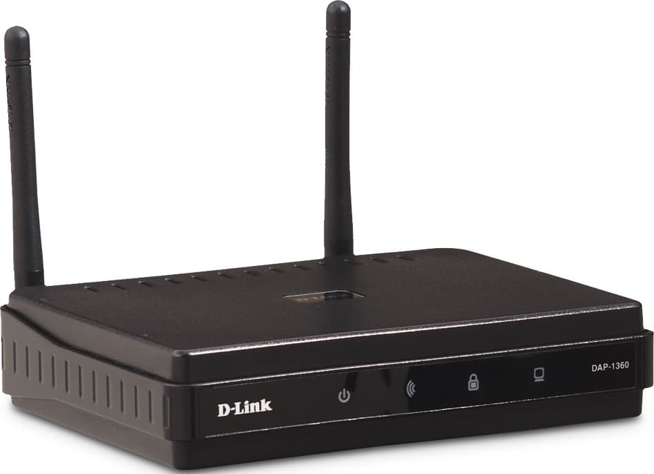 ACCESS POINT D-LINK wireless 300Mbps, port 10/100Mbps, 2 antene externe, "DAP-1360" — miniatură