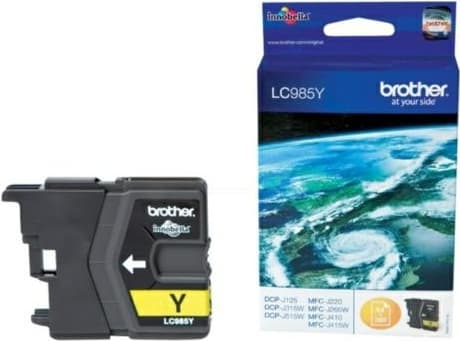 Cartus Cerneala Original Brother Yellow, LC985Y, pentru DCP-145C|165C|195C|365C|375C|MFC-250C|290C|295CN, 260, "LC985Y"