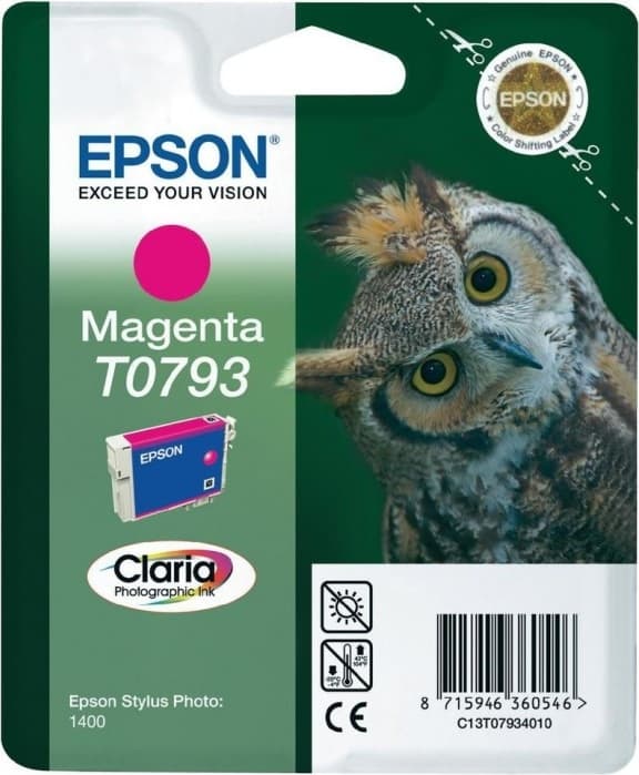 Cartus Cerneala Original Epson Light Magenta, T0793, pentru Stylus Photo 1400, "C13T07934010"
